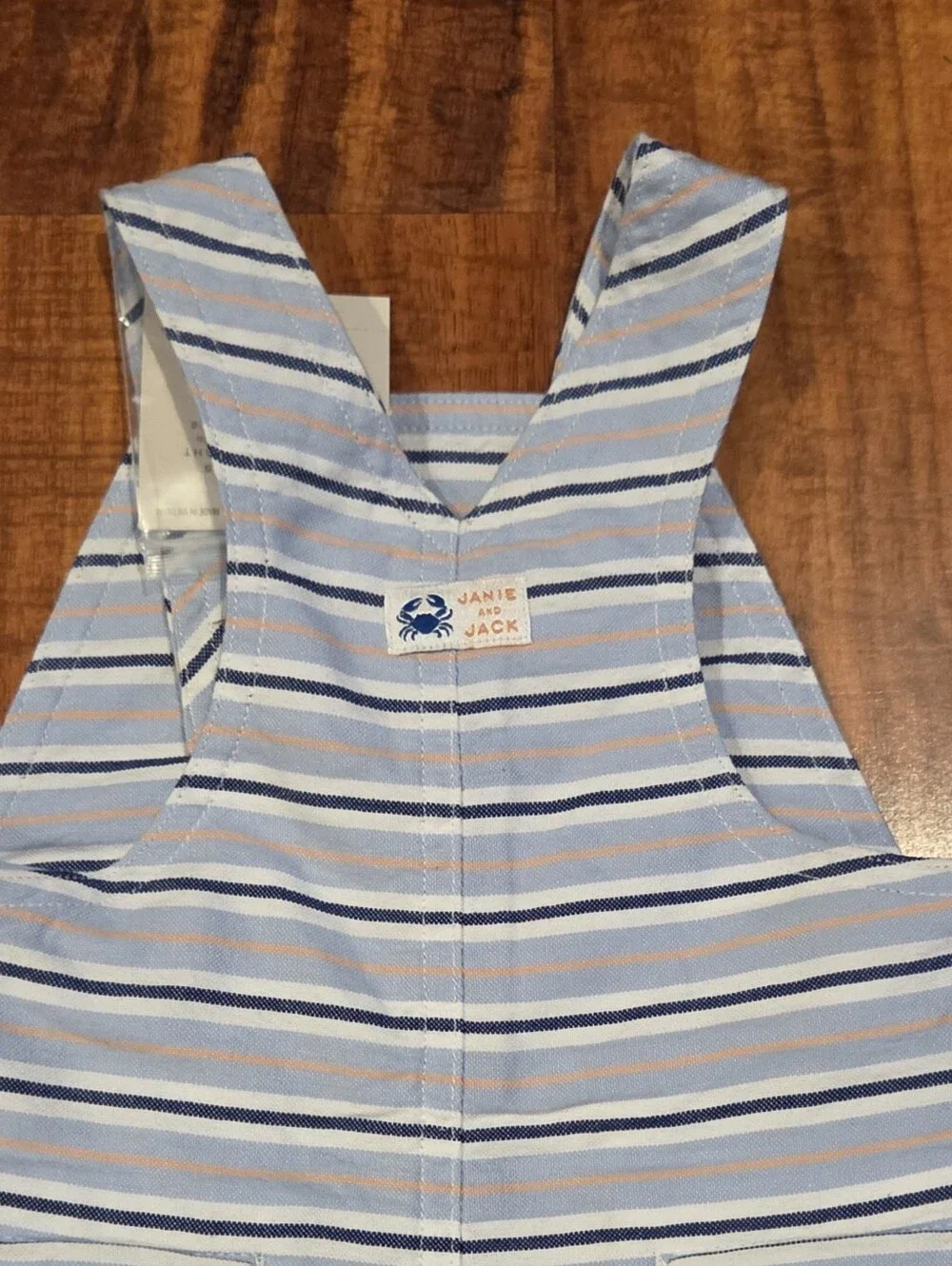 Janie and Jack NWT 0-3 Months Striped Shortall and Pelican Bodysuit